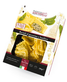 Ravioli al pecorino e basilico