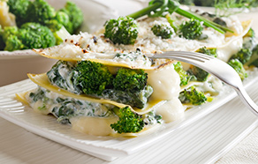 Lasagne con broccoli e prosciutto cotto