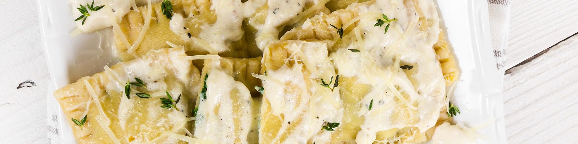 ricetta Tortelli di zucca con fonduta di gorgonzola e timo con pasta fresca