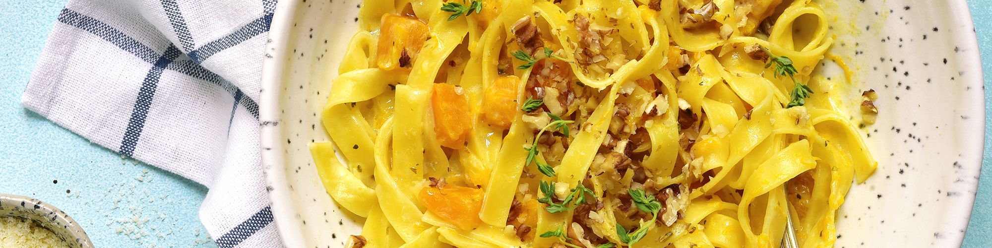 ricetta Tagliatelle con zucca, taleggio e speck con pasta fresca