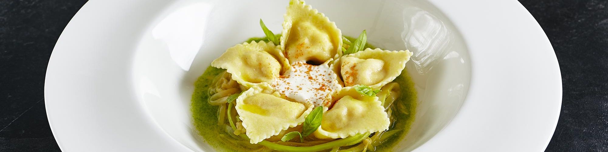 ricetta Tortelloni con ricotta, gamberetti e zucchine con pasta fresca